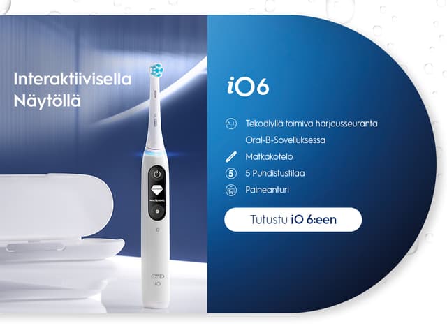 Oral B iO6 interaktiivisella näytöllä