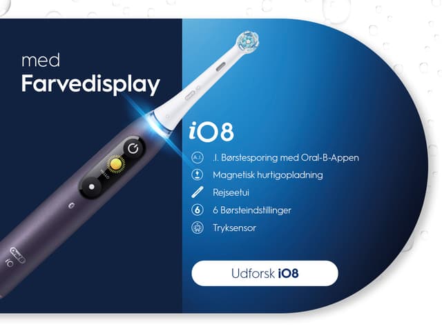 Oral B iO8 med farvedisplay