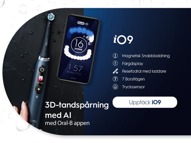 Oral-B iO9 med 3D-tandspårning med AI