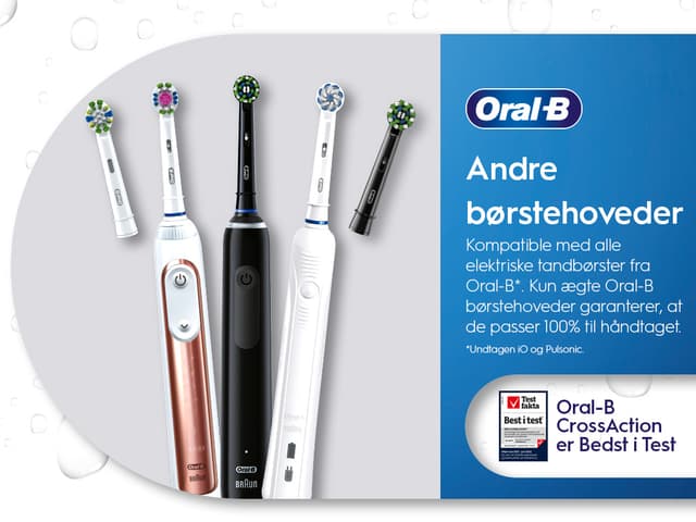 Matching Oral-B brush heads and handles