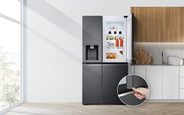 Door-in-door prevents cold air from escaping and gives quick access to favourites