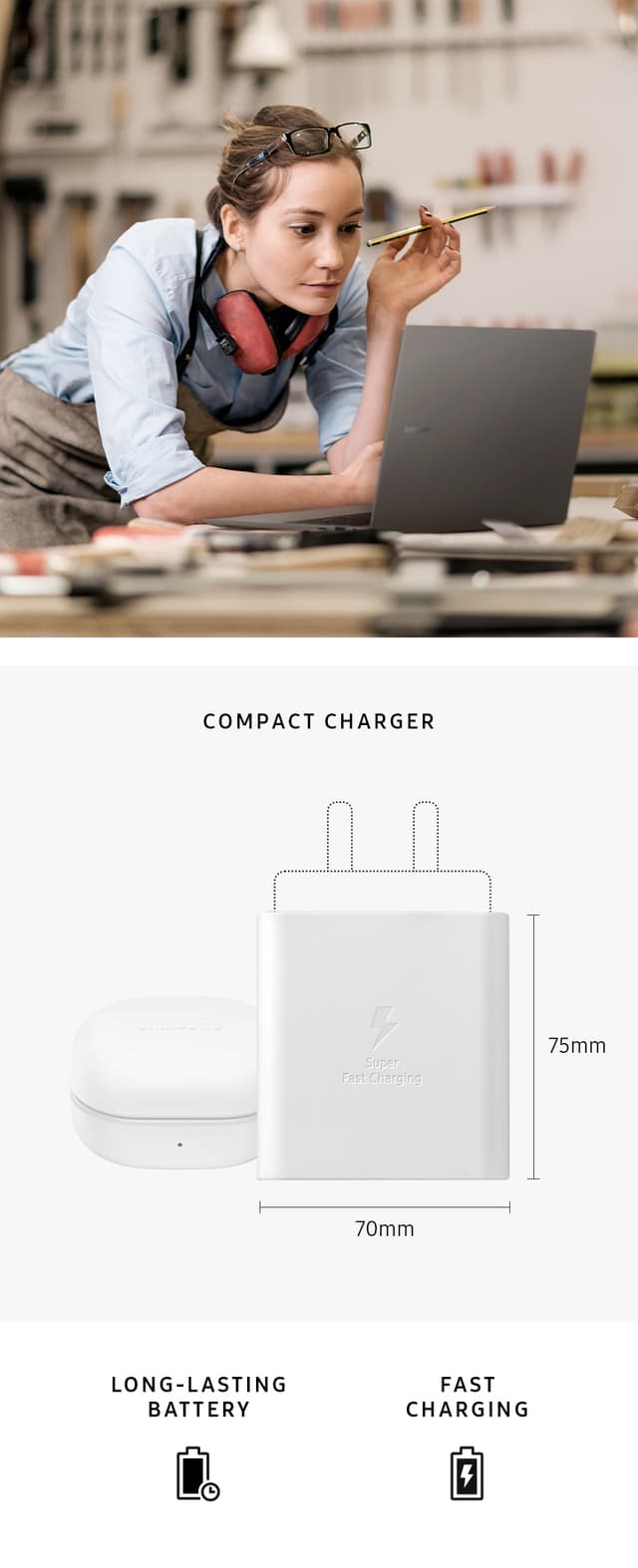 Samsung Galaxy Book3 Ultra med ett batteri som håller länge