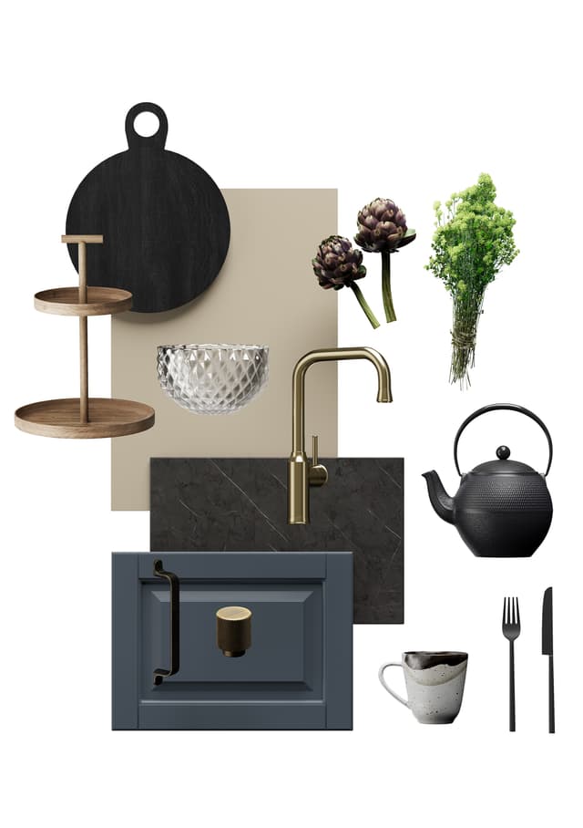 Epoq- Counter tops - Collection of Epoq products in black