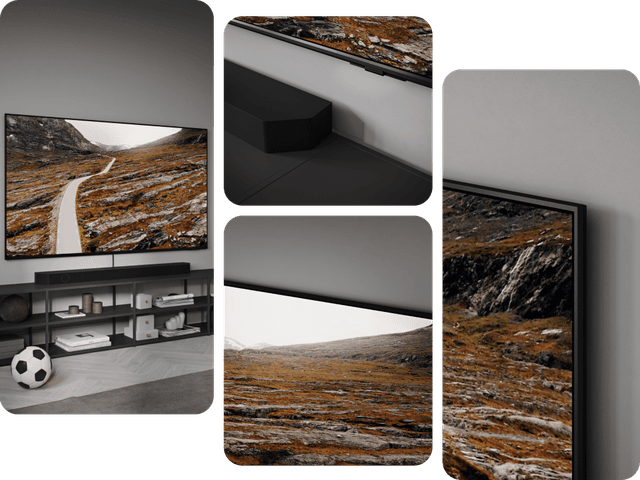 Samsung QLED Q60C TV bildcollage