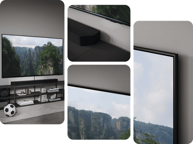 Samsung QLED Q70C TV billedcollage