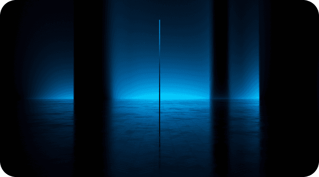 Samsung TV ja Infinity One Design with Slim One Connect Box sinisellä taustalla