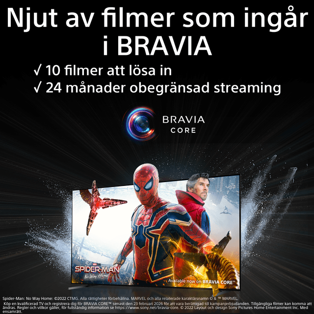 Njut av filmer som ingår i BRAVIA