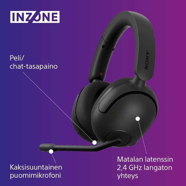 Sony INZONE H5 langattomat pelikuulokkeet ja AI DNN (Deep Neural Network)