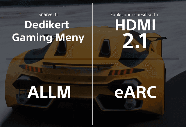 Sony X90L med en dedikeret gamingmenu