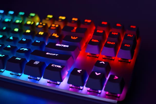 Gaming - Gaming Keyboard - RGB keyboard close up