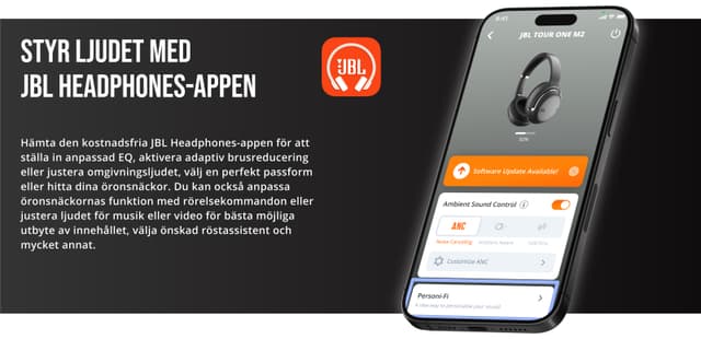 Styr ljudet med JBL Headphones-appen