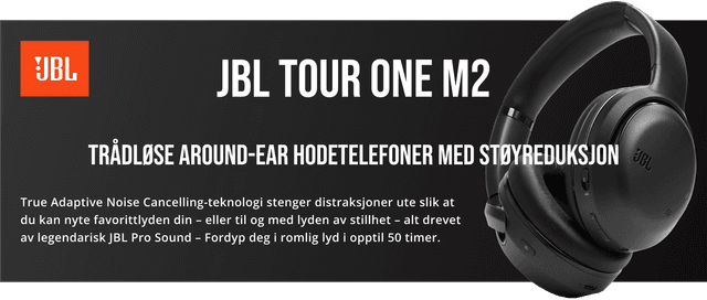 JBL Tour One M2 - trådløse hodetelefoner med True Adaptive støyredusering