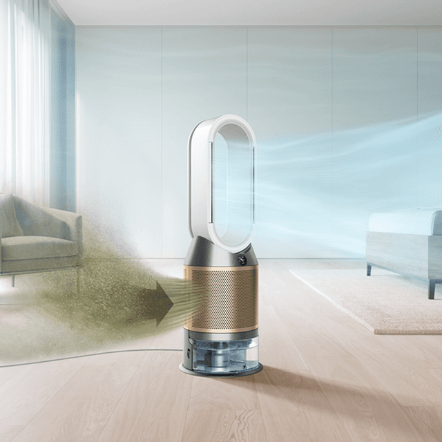 Dyson air purifier in living room