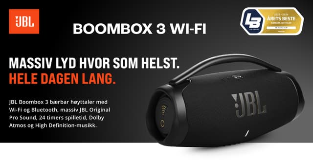JBL Boombox 3 Wifi - mye lyd overalt, hele dagen