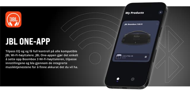 JBL Boombox 3 Wifi og JBL One-app