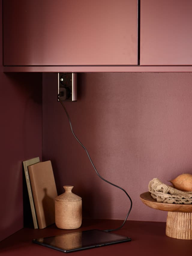 EPOQ - keittiö - Linoleumi-työtaso - burgundy