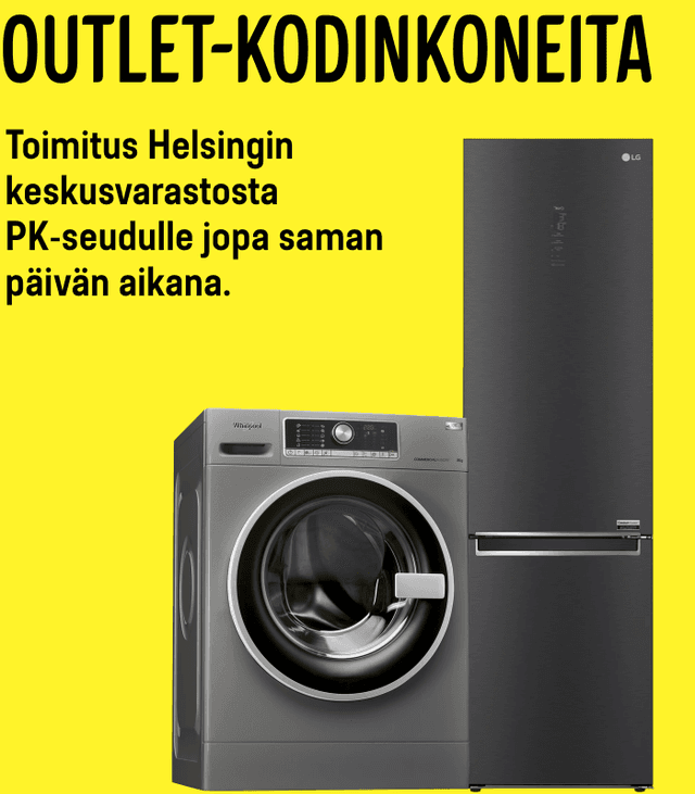 outlet-kodinkoneita pk-seudulle jopa samana päivänä