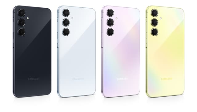 Samsung Galaxy A55 kombinerer metall og glass og kommer i forskjelige farger