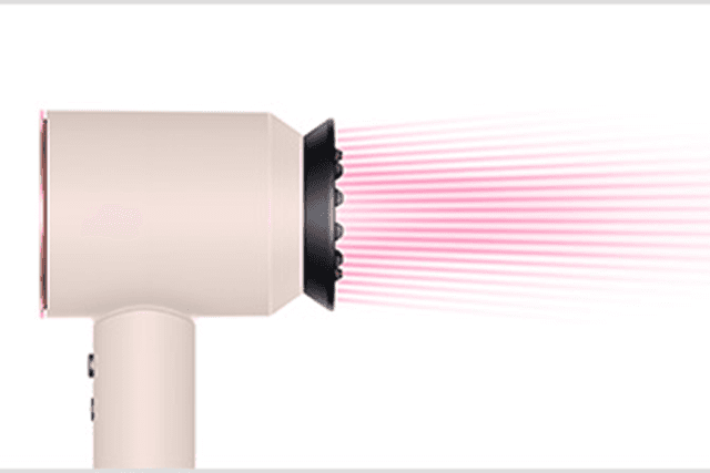 Dyson Supersonic hairdryer with a gentle air attachment