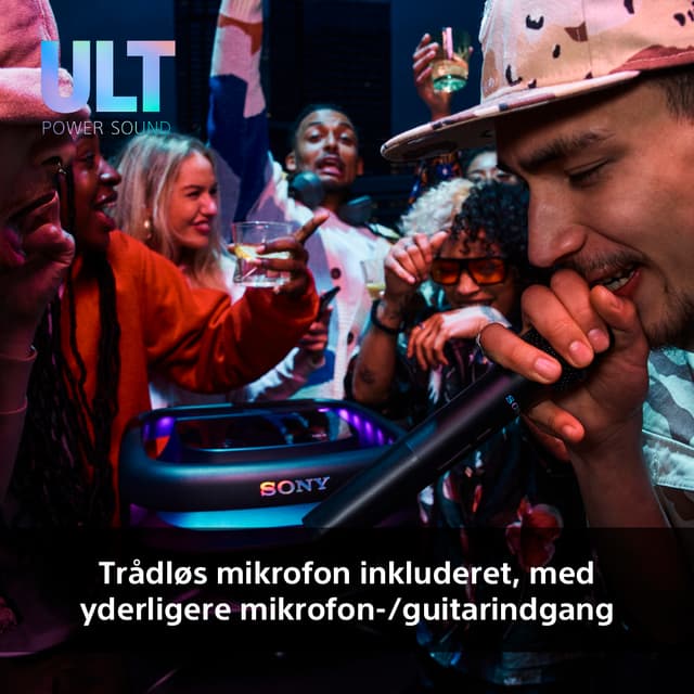 Sony ULT TOWER 10 - trådløs mikrofon inkluderet, med yderligere mikrofon/guitarindgang