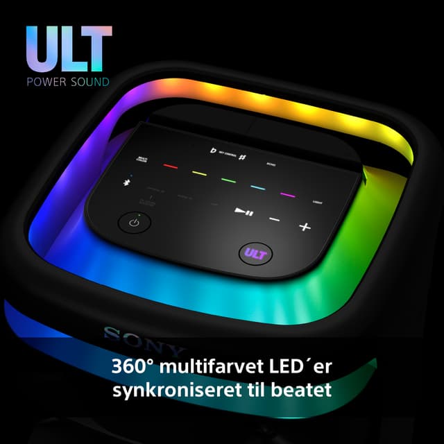 Sony ULT TOWER 10 - 360 grader multifarvet LED'er synkroniseret til beatet