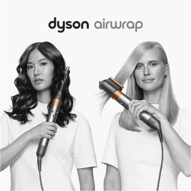 Dyson Airwrap hårstylingverktøy i nikkel og kobber