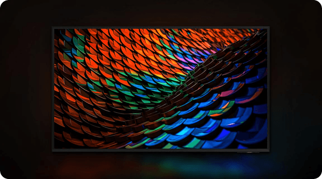 Samsung TV with accurate colour technology and lifelike colours