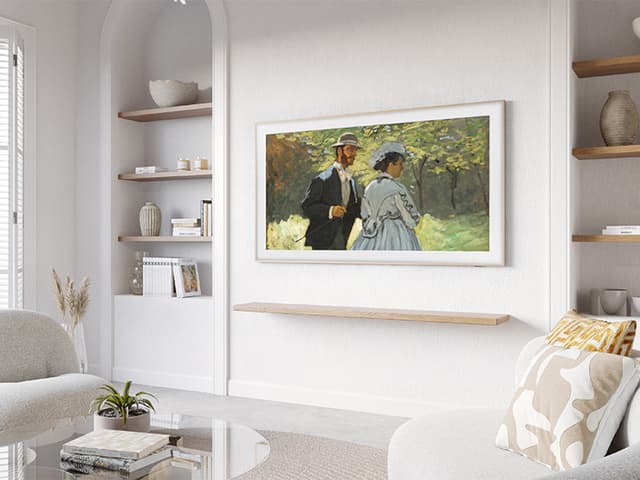 CE - TV and sound - Samsung The Frame lifestyle TV viser kunst, når TV-tilstanden er slået fra