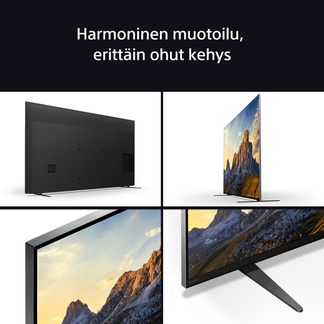 Bravia 7 -sarjan tv kuvattuna neljästä eri kulmasta