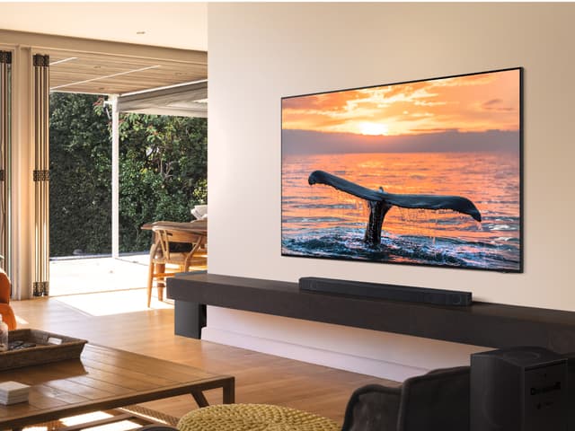 Samsung Neo QLED 4K TV i en stilig stue