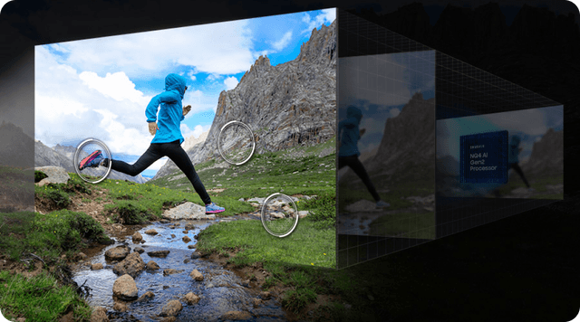 Samsung TV med 4K AI-oppskalering