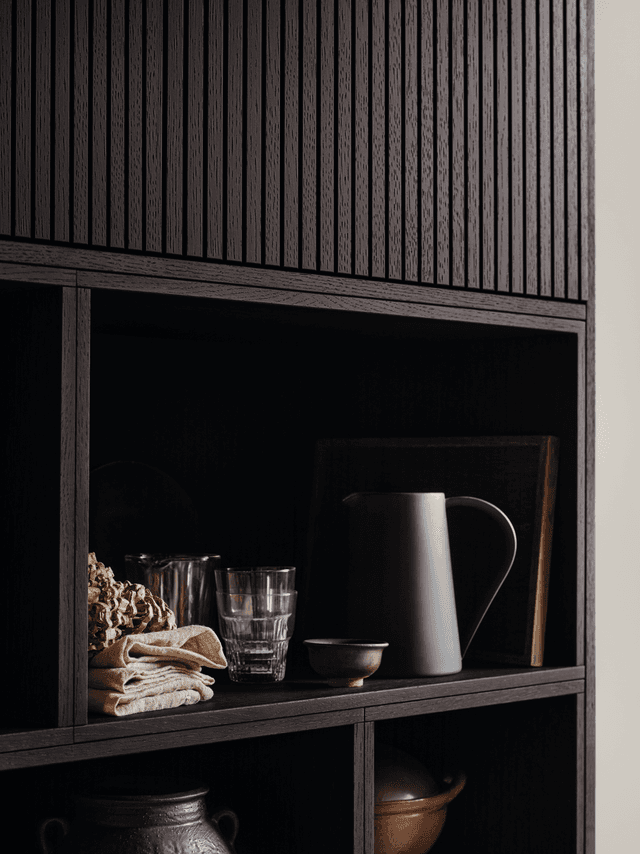 Epoq - Home office with Epoq - Close-up of kitchen in dark oak