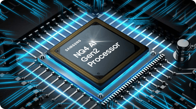Samsung TV with the advanced NQ4 AI Gen2 Processor