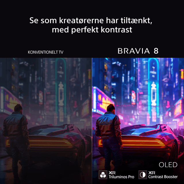 Sony XR Contrast Booster leverer naturtro kontrast