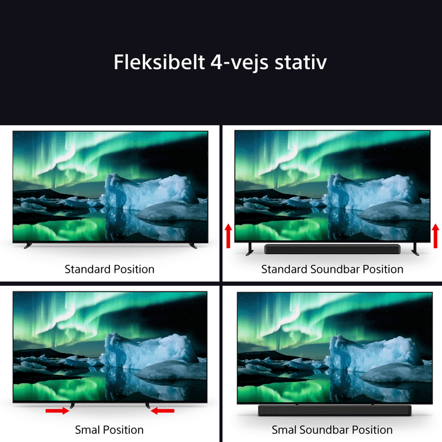 Sony Bravia 8 TV med fleksibelt 4-vejs stativ