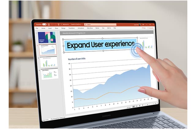 Samsung Galaxy Book4 Edge med touchscreen