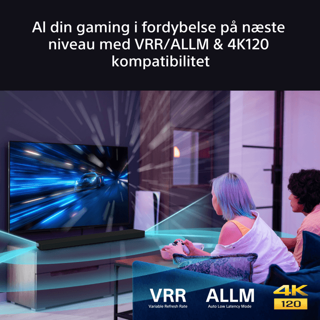 Sony Bravia Theatre bar understøtter de seneste gaming-formater