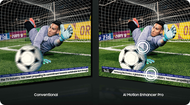 Samsung-televisio ja AI Motion Enhancer -teknologia