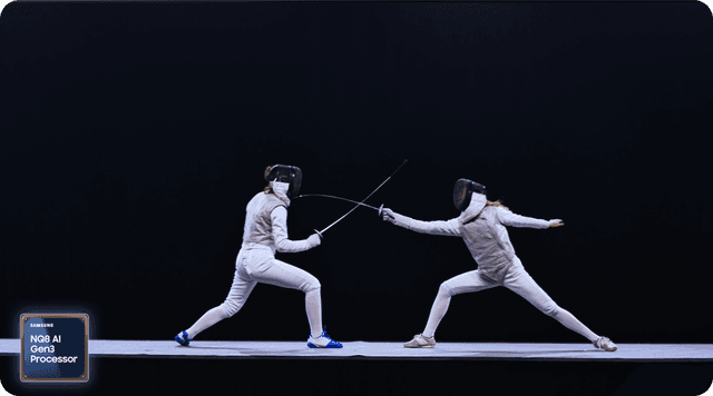 Samsungin suurinäyttöinen televisio 8K/4K AI Upscaling -teknologialla