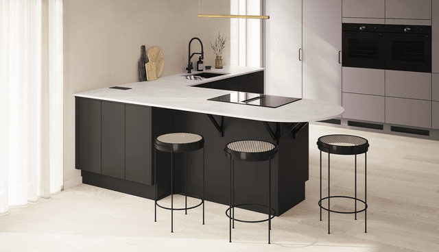 Epoq kjøkken - Dekton Lunar benkeplate