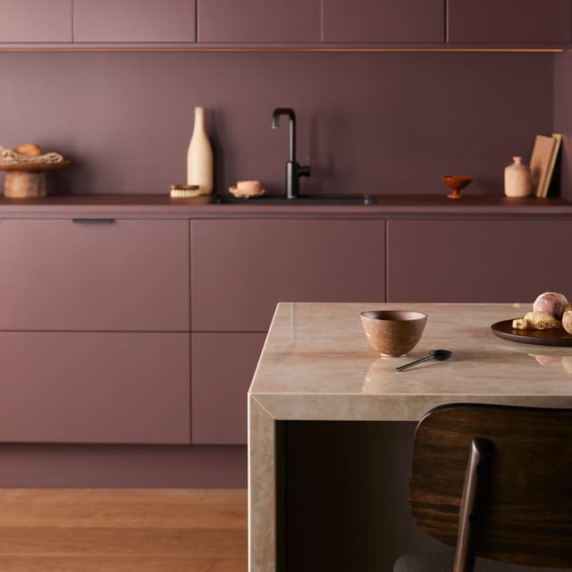 Epoq - Dekton benkeplate i lilla Epoq kjøkken