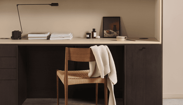 Epoq kjøkken - Fenix laminate Beige Luxor benkeplate