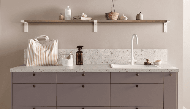 Epoq kjøkken - Laminate Light Terrazzo Marble benkeplate