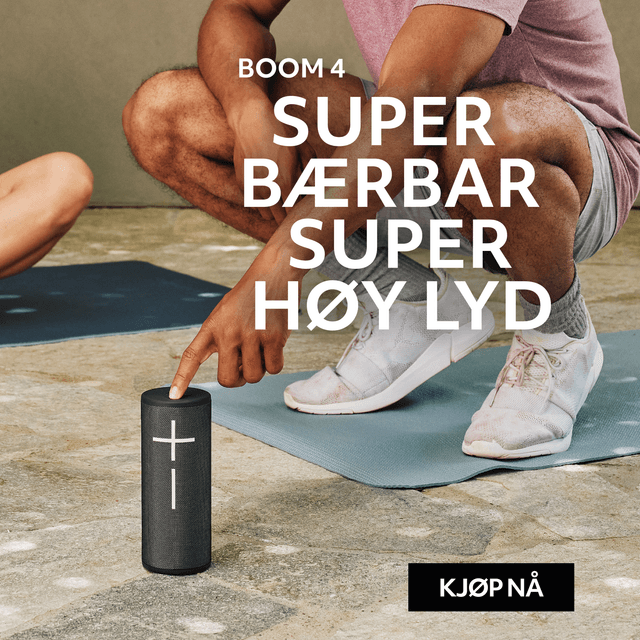 Ultimate Ears Boom 4-høyttaler og teksten super bærbar, super høy lyd
