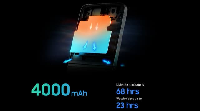 Galaxy Z Flip6 -älypuhelimen jäähdytystoiminto esimerkkikuvassa havainnollistettuna