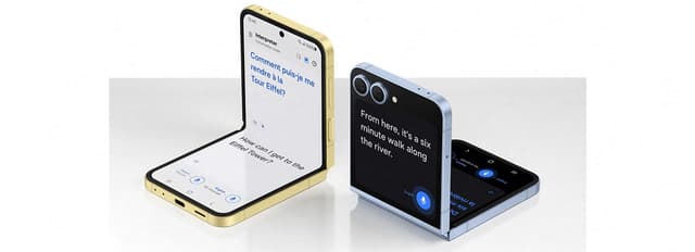 To Galaxy Z Flip6 som bruker tolkefunksjonen