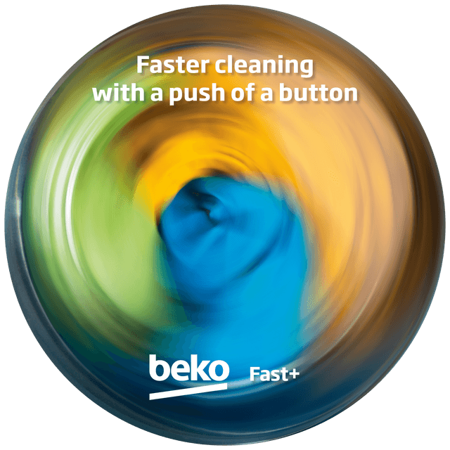 Beko vaskemaskins Fast+ funksjon som korter ned vasketiden
