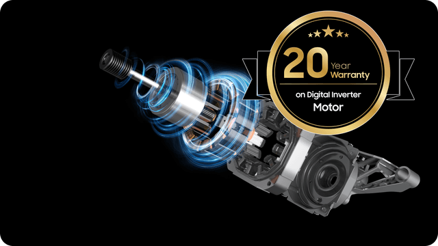 Samsungs digitale invertermotor med 20-års garanti
