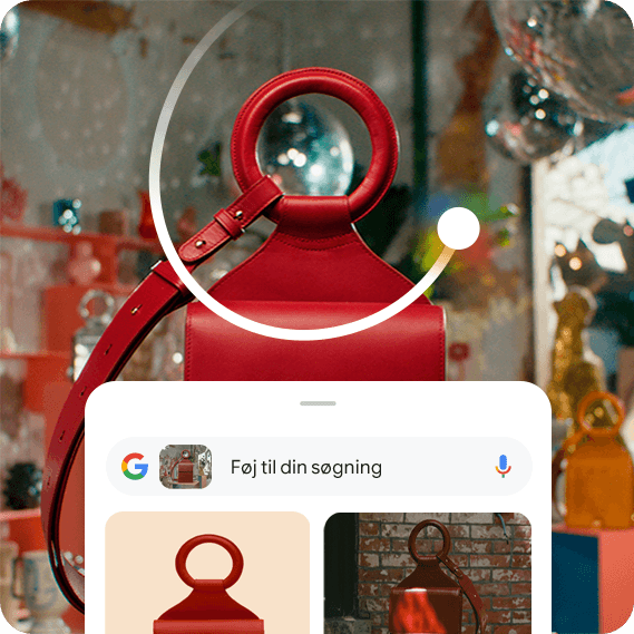 Google Pixel 9 Pro: Illustration af en cirkel på billede til brug af Google-søgefunktionen