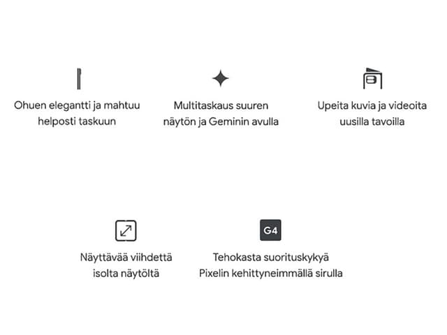 Google Pixel 9 Pro Fold -puhelimen avainominaisuudet
